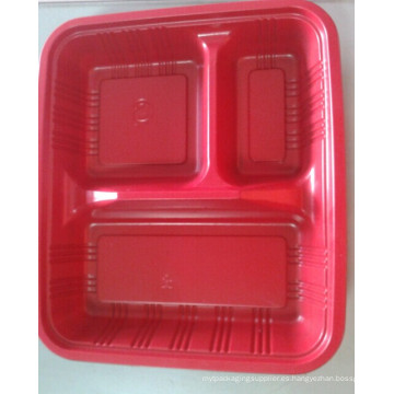 Placa de plástico roja de tres agujeros (HL-157)